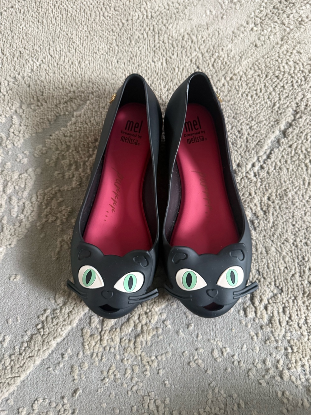 Melissa Mel Shoes Cat Black flats slip on 13